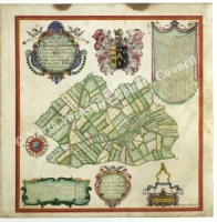 Historic map of Barton in the Willows 1711